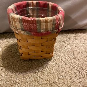 Longaberger pencil basket, liner & protector